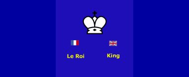 Name of the chess pieces in French